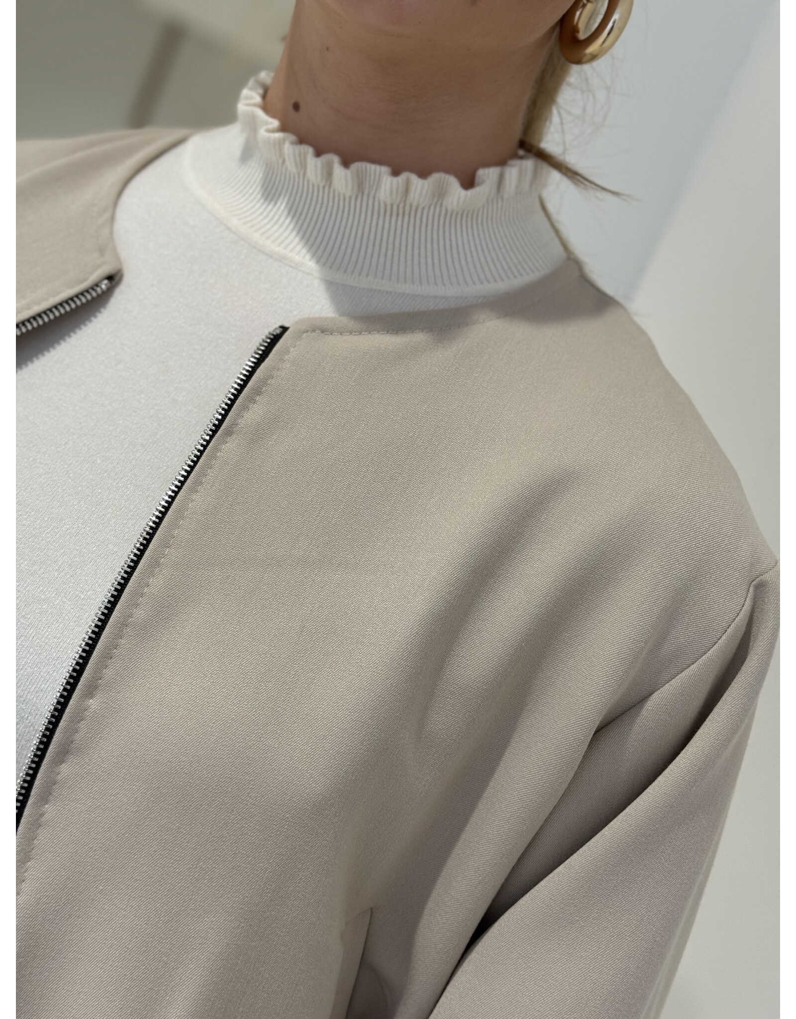 HEBBEZ Oversized bomberjack Mila - Beige