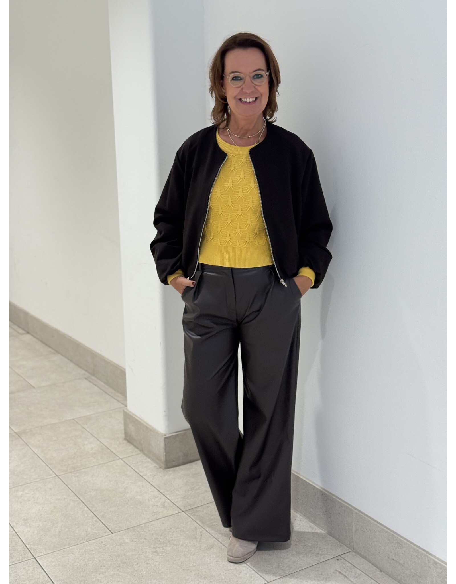 HEBBEZ Oversized bomberjack Mila - Chocoladebruin