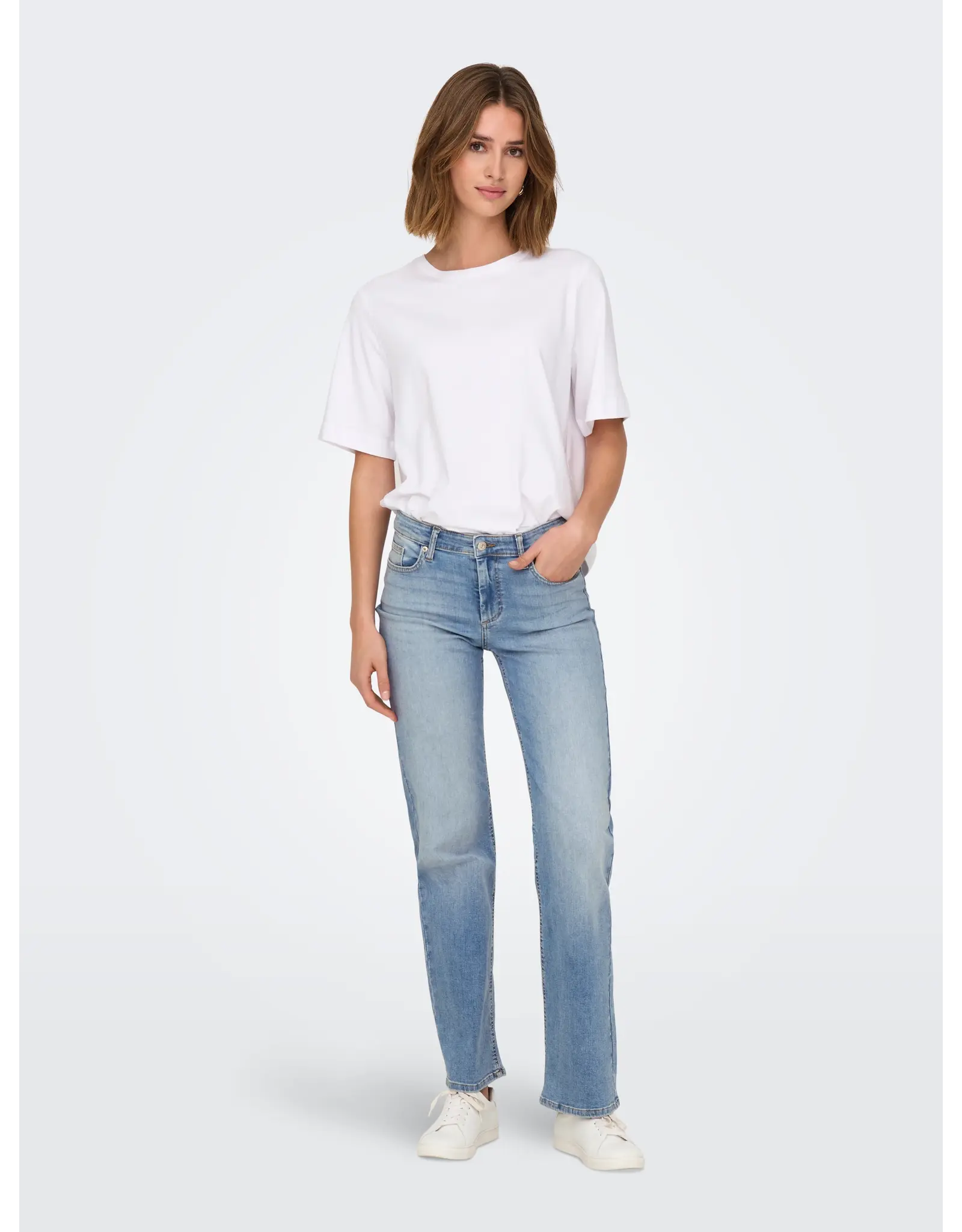 ONLY ONLY Blush mid straight denim - Light blue