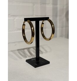 HEBBEZ Oorbellen hoops groot - Goud