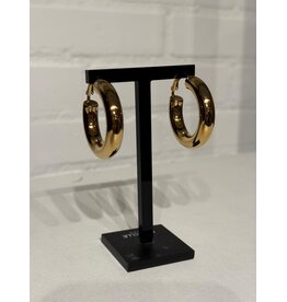 HEBBEZ Oorbellen hoops klein - Goud