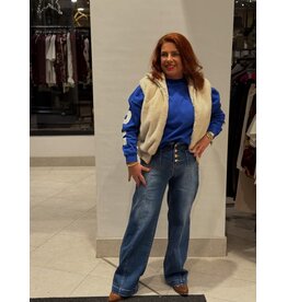 HEBBEZ Faux-fur bodywarmer Flore - Beige