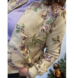 HEBBEZ Bomberjack met steentjes Chloë - Flowerprint