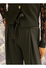 HEBBEZ Highwaist pantalon met strikceintuur Jolie - Zwart