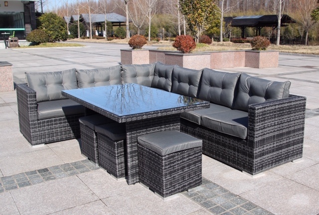 Salon de jardin - Antracite/Gris