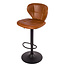 D2D Design Berlin Barkruk - Cognac | Verstelbaar | PU Leer | Retro design