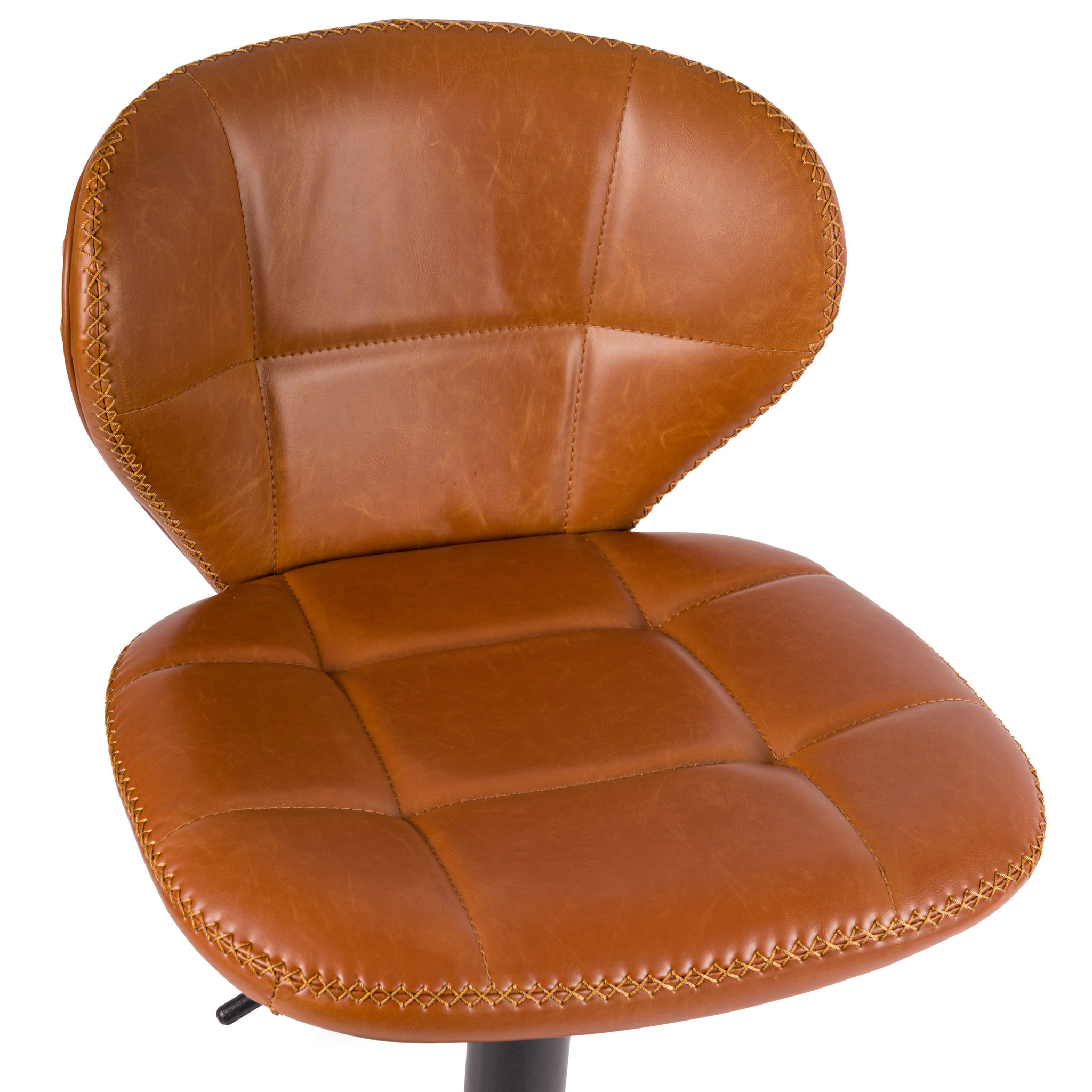 Berlin Barkruk - Cognac | Verstelbaar | PU Leer | Retro design