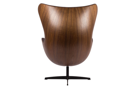 Egg Chair - Grijs / Houtfineer