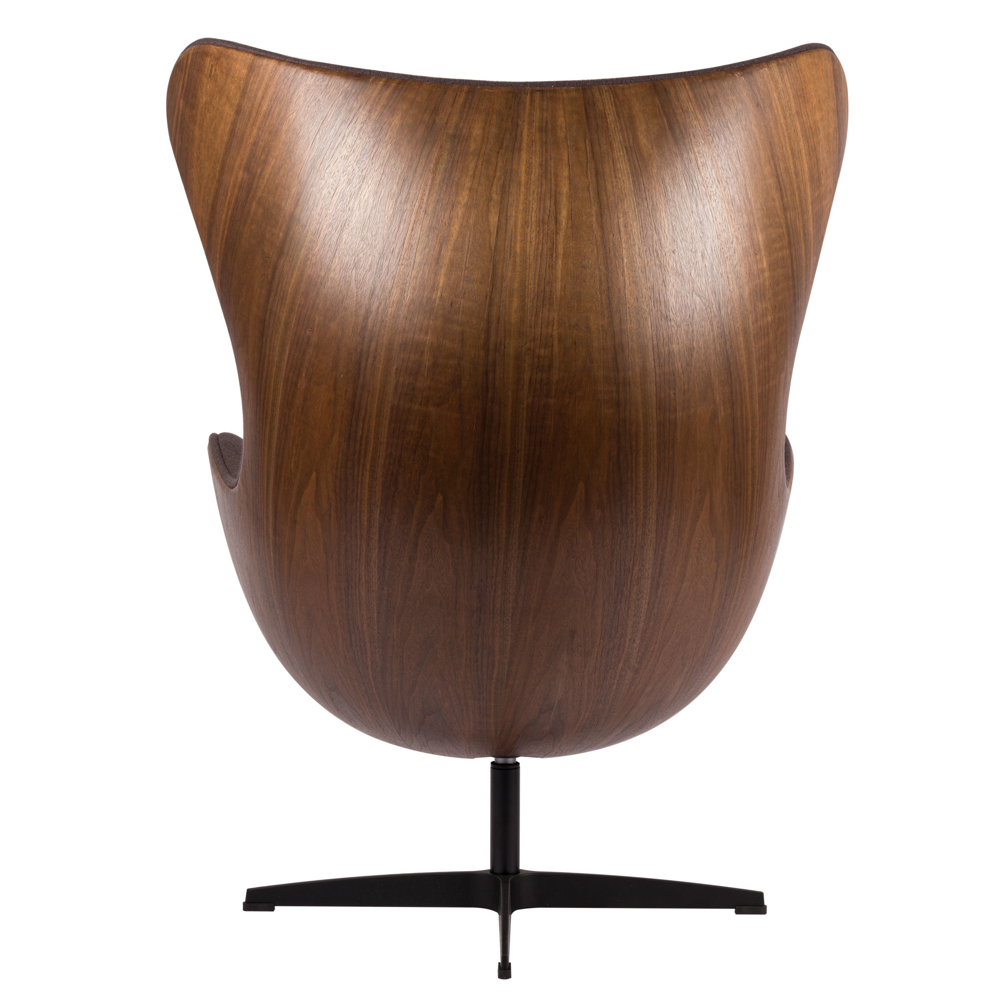 Egg Chair - Grijs / Houtfineer