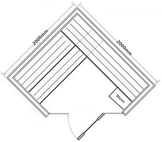 Sauna Large - 6 personnes