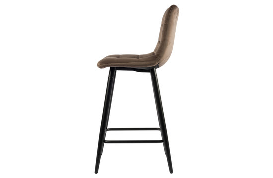 Tabouret De Bar Logan - Brun Velours