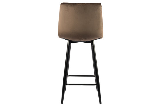 Tabouret De Bar Logan - Brun Velours
