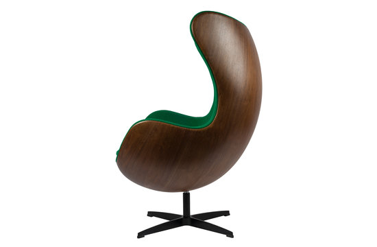 Egg Chair - Vert / Placage de bois