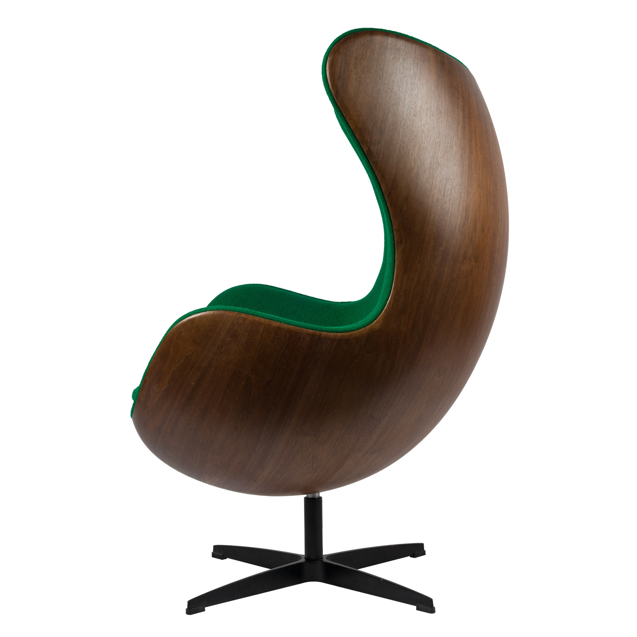 Egg Chair - Vert / Placage de bois
