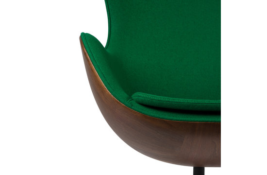 Egg Chair - Vert / Placage de bois