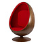 D2D Design Cocoon Chair - Rouge / Placage de bois