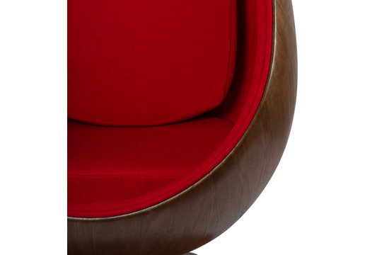 Cocoon Stuhl - Rood / Houtfineer