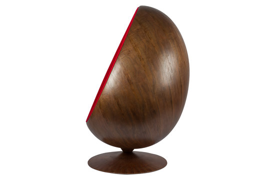 Cocoon Stuhl - Rood / Houtfineer