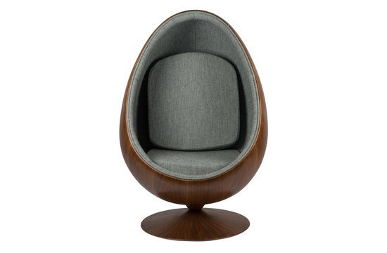 Cocoon Chair - Gris / Placage de bois
