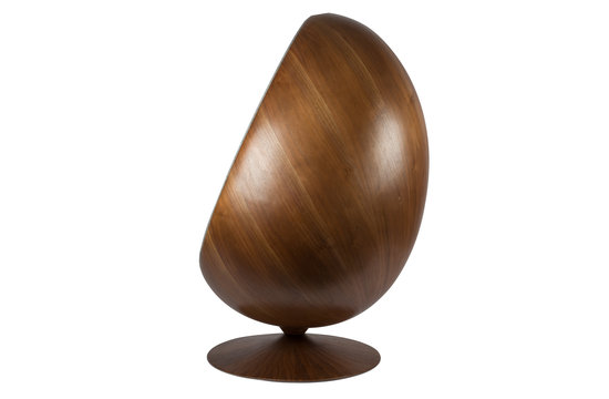 Cocoon Chair - Gris / Placage de bois