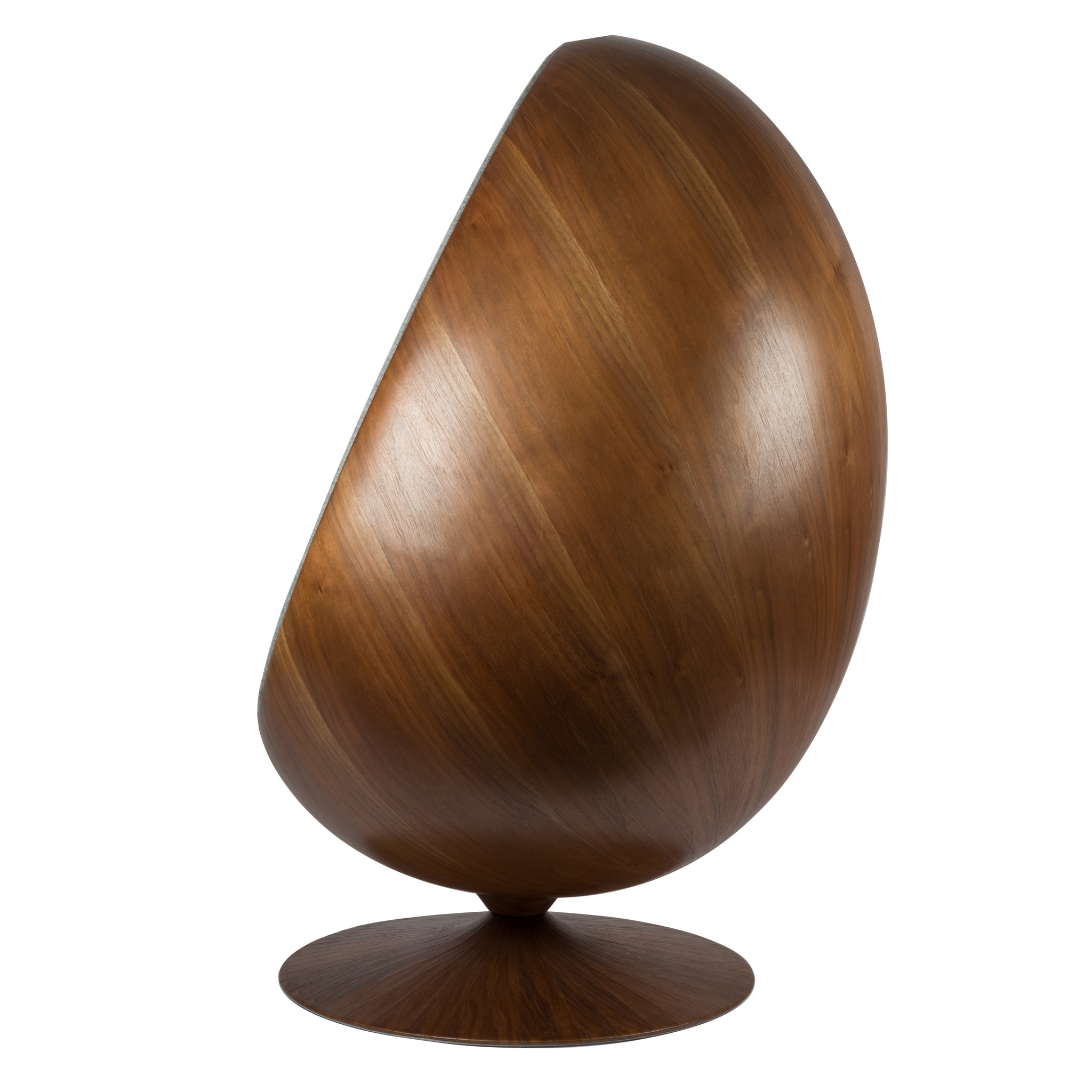 Cocoon Chair - Grijs / Houtfineer