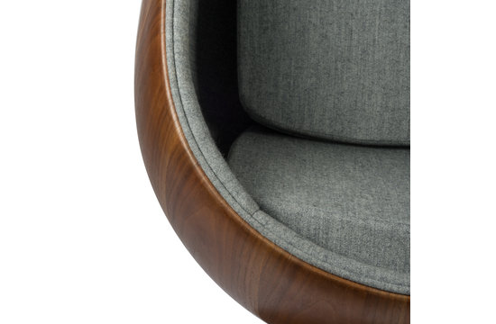 Cocoon Chair - Gris / Placage de bois