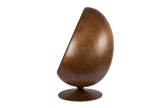 Cocoon Chair - Zwart / Houtfineer