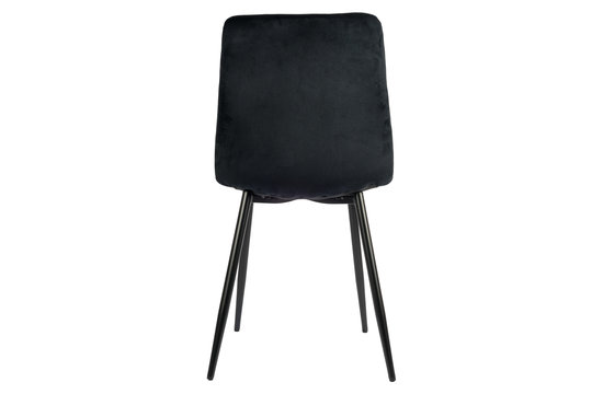 Elise Eetkamerstoel - Zwart | Velours | Velvet | Zwart stalen poten | Design eetkamerstoel