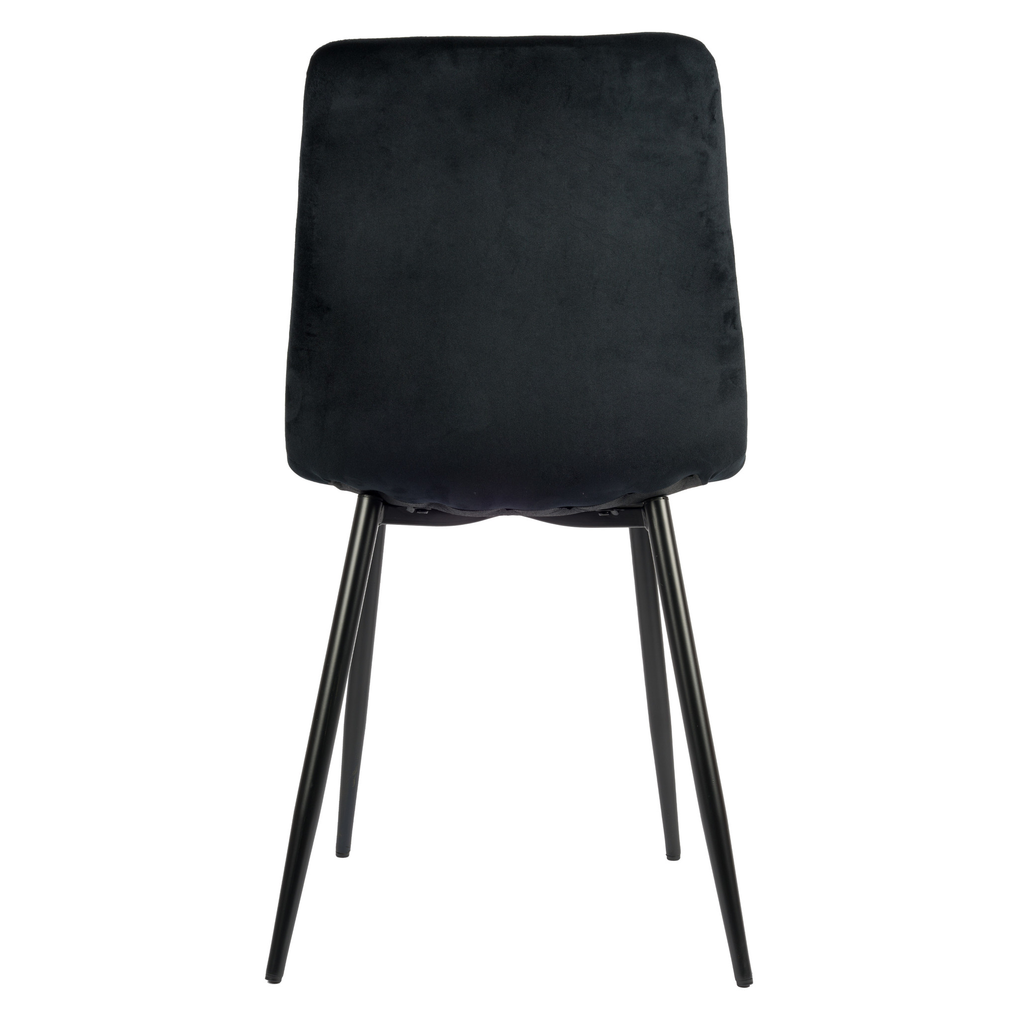 Elise Eetkamerstoel - Zwart | Velours | Velvet | Zwart stalen poten | Design eetkamerstoel