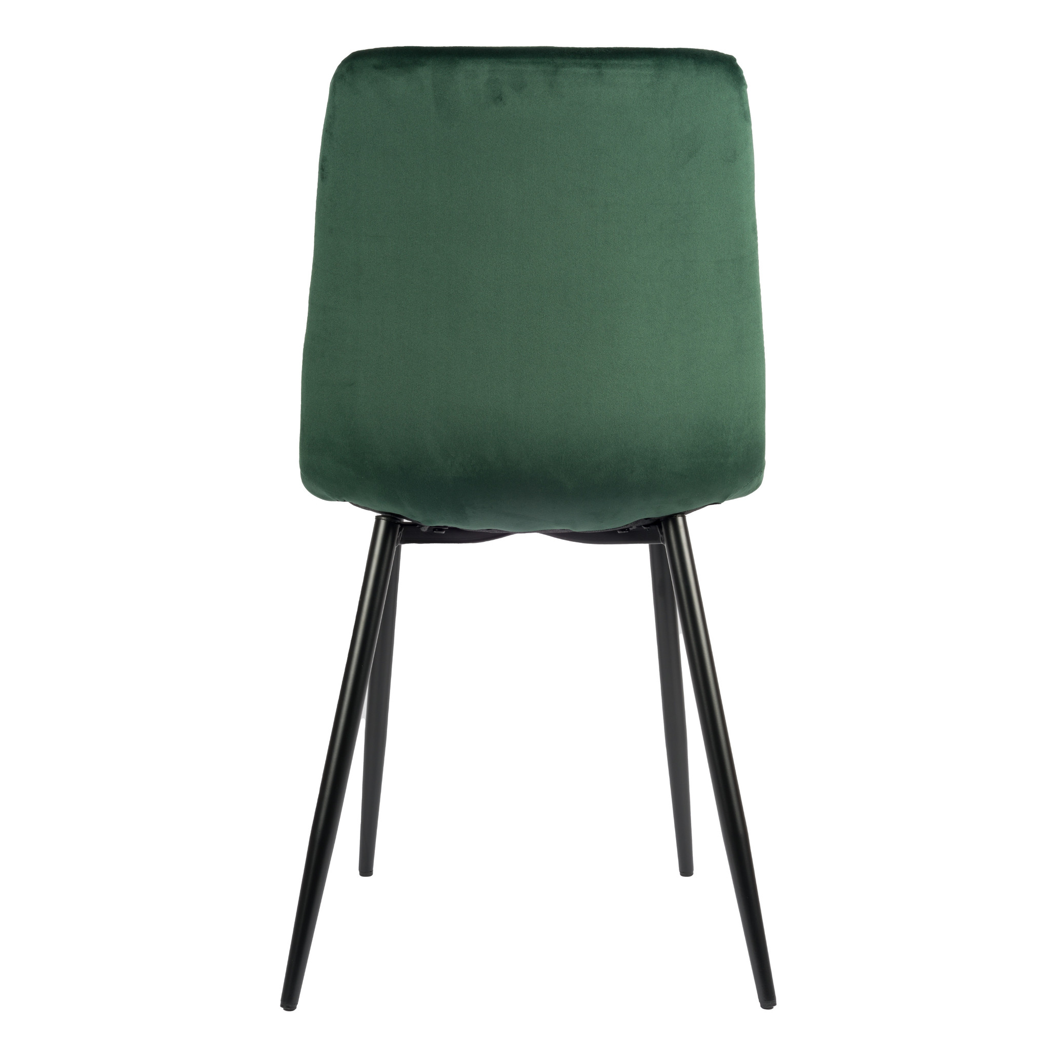 Elise Eetkamerstoel - Groen | Velours | Velvet | Zwart stalen poten | Design eetkamerstoel