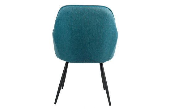 Brienne Eetkamerstoel - Blauw | Weave | Zwart stalen poten | Design eetkamerstoel