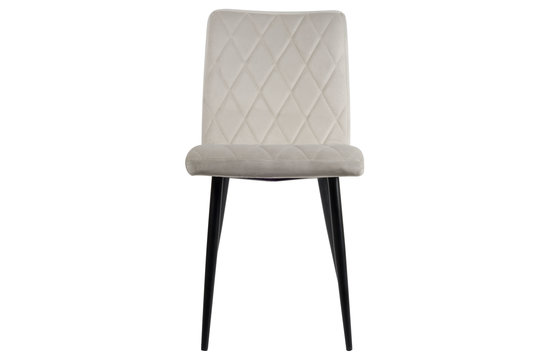 Anny Eetkamerstoel - Off White | Velours | Velvet | Zwart stalen poten | Design eetkamerstoel