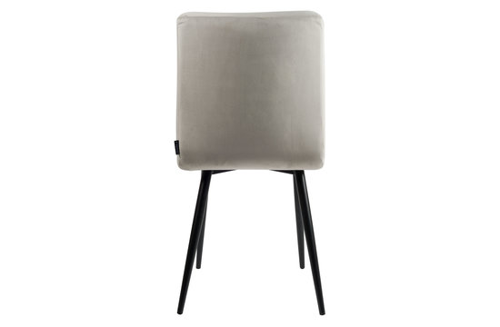 Anny Eetkamerstoel - Off White | Velours | Velvet | Zwart stalen poten | Design eetkamerstoel