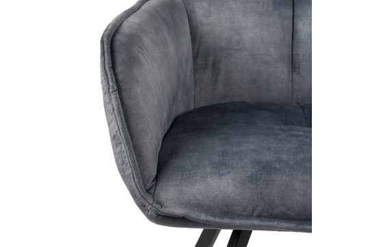 Oxford Draaistoel - Blauw | Velvet