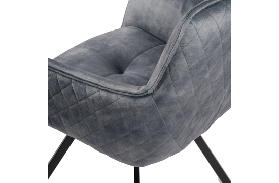 Oxford Draaistoel - Blauw | Velvet