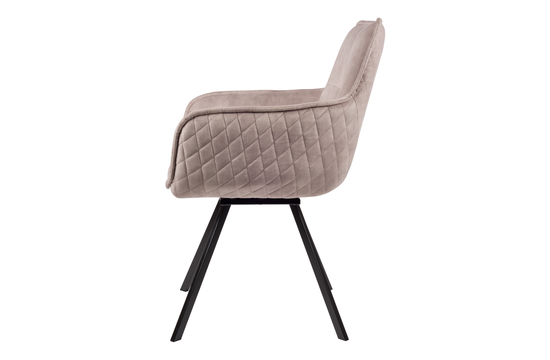 Oxford Chaise pivotante - Blanc-crème | Velours