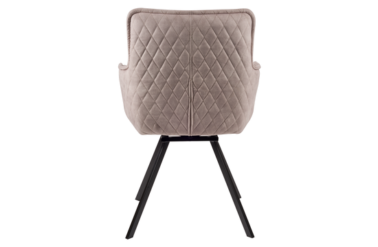 Oxford Chaise pivotante - Blanc-crème | Velours