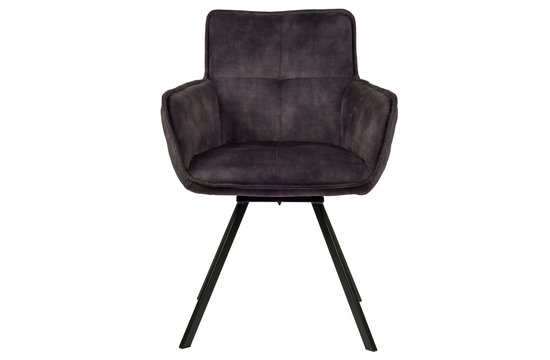 Oxford Chaise pivotante - Anthracite | Velours