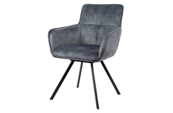 Oxford Draaistoel - Blauw | Velvet