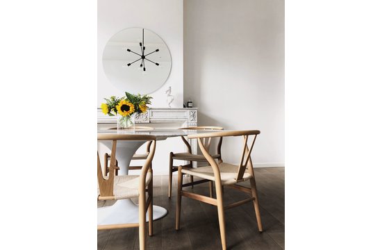 Vida Eetkamerstoel - Wit | Wishbone | Wishbone | Beuk hout | Geweven zitting | Scandinavisch Design