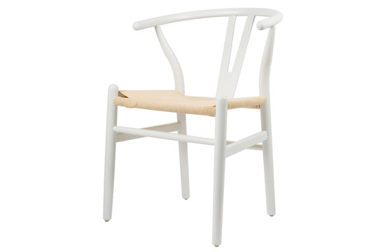 Vida Eetkamerstoel - Wit | Wishbone | Wishbone | Beuk hout | Geweven zitting | Scandinavisch Design