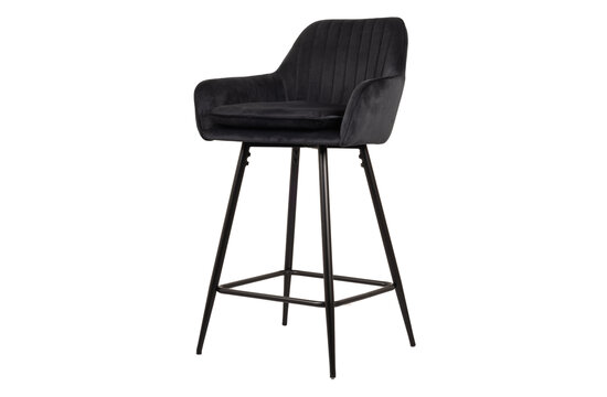 Rose Tabouret De Bar - Noir Velours