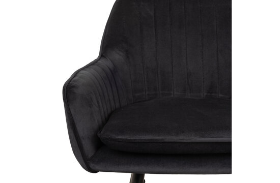Rose Tabouret De Bar - Noir Velours