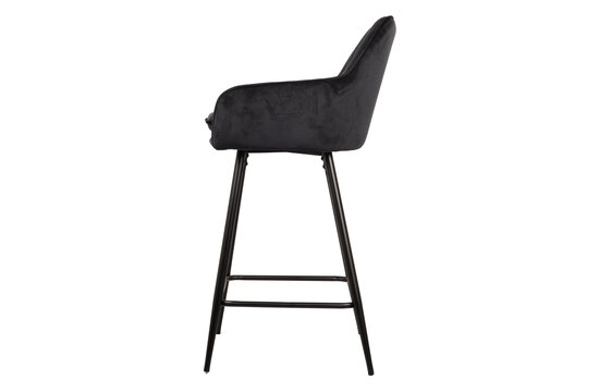 Rose Tabouret De Bar - Noir Velours