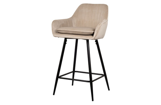 Rose Barhocker - Beige Samt