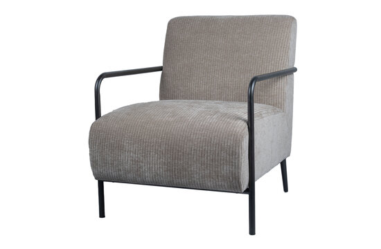 Sammy Fauteuil - Praline Ribstof