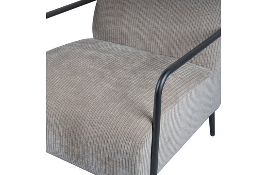 Sammy Fauteuil - Praline Ribstof
