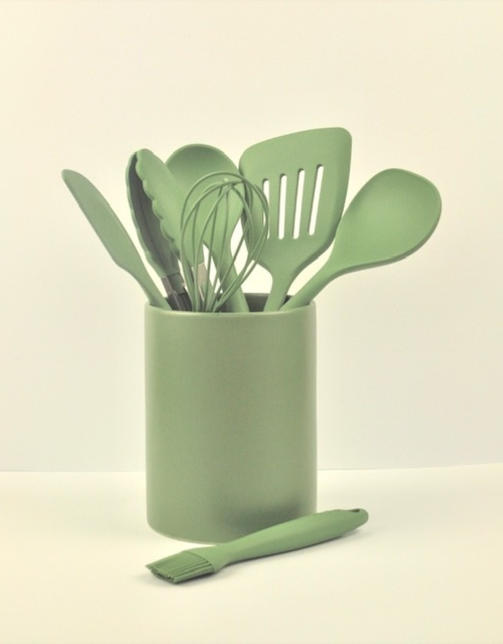 Handmade Portuguese Kitchen utensil holder Sage Green Tools2cook