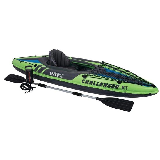 Intex Challenger K1 1 persoons kayak met peddel en pomp