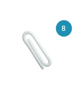 Filterslang 32 mm 1.5 meter uiteinden glad